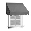 Aleko WAW6X2GREY80 Window Awning Door Canopy 6x2 Foot Decorator Awning Grey WAW6X2GREY80